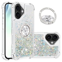 Foxdock Funda Glitter Líquida Para Iphone 17 Con Anillo Brillante, Tpu Antichoques Y Esquinas Reforzadas, Soporte