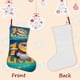 thumbnail image 3 of 10 Vidas Tema: Calcetines de Navidad, fino lino blanco para colgar en escaleras y chimenea, decoración navideña para el hogar, regalo de Navidad.54cm×38cm, 3 of 5