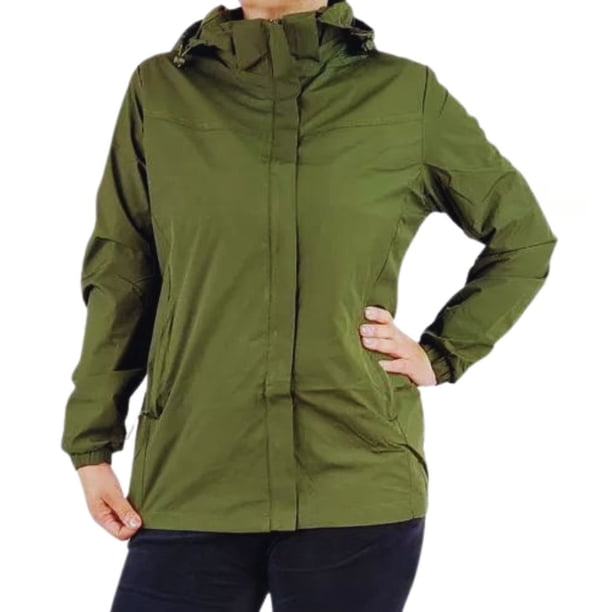 Corta Viento Mujer Parka Liviana Chaqueta Gorro H2