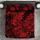 thumbnail image 1 of Juego de Cama Tiburón Hawaii Estampado Polinesio Rojo Versión LT01, 1 of 3