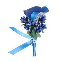 Magideal - Flor En El Ojal Para Boda, Flor En El Ojal Para Novio, Regalos Del Día De San Valentín, Broche Para Novio, Pin Para Traje Para Fiesta, Eventos De Azul