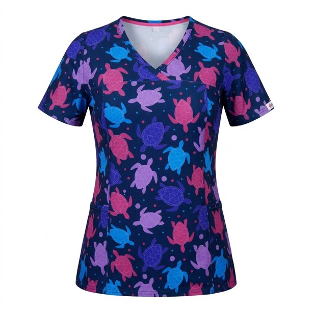 Delantal Mujer Ripholia 2511 tela elasticada estampada Tortuga