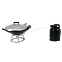 Magideal - Escena En Miniatura Mini Cocina Con Tanque De Gas Miniatura 1/12 Simulación De Casa De Muñecas Estufa Negra Wok Se Puede Encender O Hervir Para Jardín