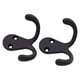 thumbnail image 1 of National Hardware de doble gancho, metal negro mate medio, 1 of 1