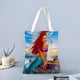 thumbnail image 2 of Black Mermaid Bolso de tela con estampado de lienzo para mujer, bolsa de compras reutilizable y estética, con cremallera interior, regalo para mujer,40*40cm., 2 of 6