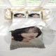 thumbnail image 1 of 3pcs Kim Hyun-wook Short Hair Character Light Sweater Indoor Warm Portrait Pattern Digital Print Three-Piece Set 100% Polyester Light Beige-Friendly Fabric, 1 of 1