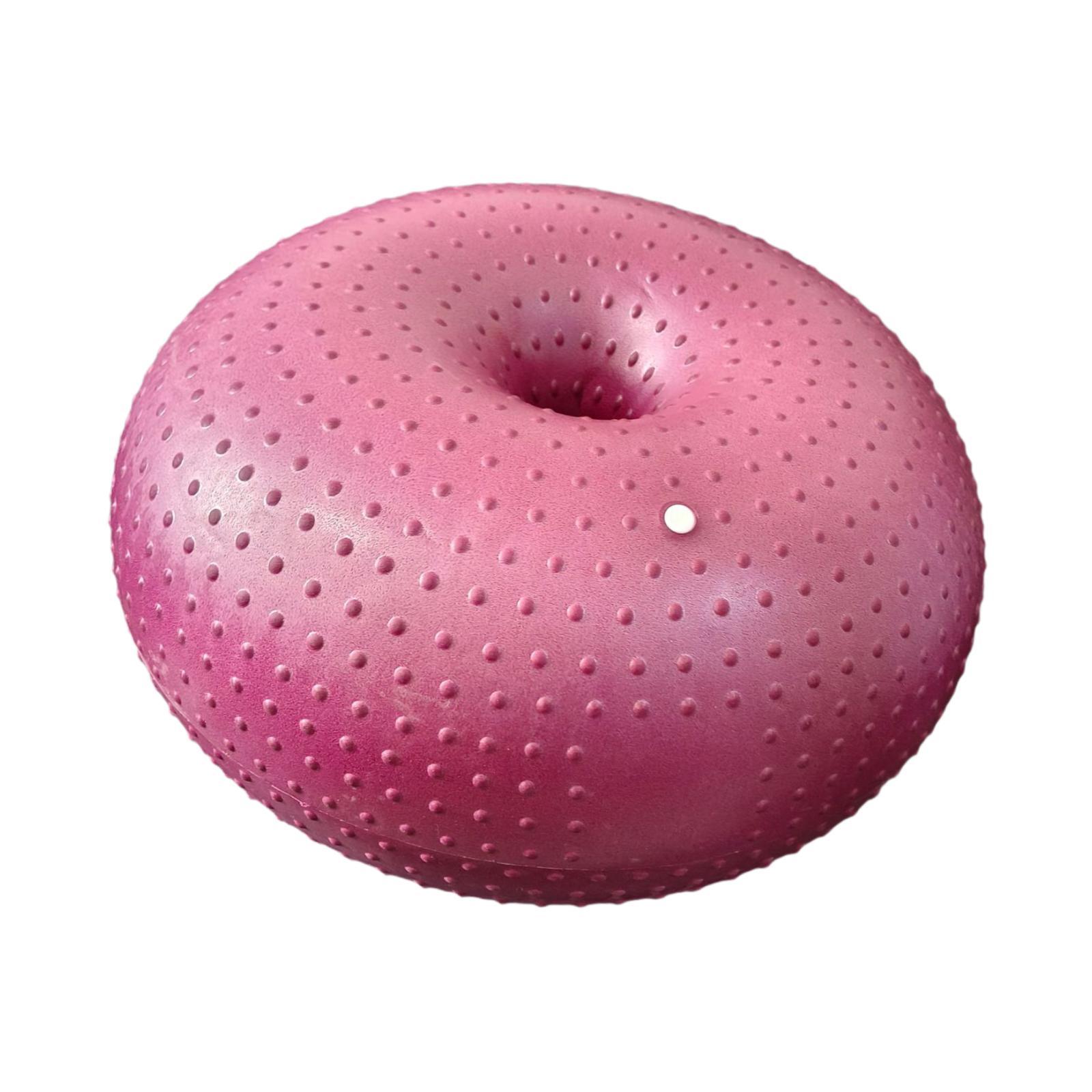 Magideal - Pelota De Ejercicio En Forma De Dona, Pelota De Fitness De 21,65 Pulgadas De Grosor, Pelota De Estabilidad Para Pilates, Yoga, Entrenamiento Básico En Rojo