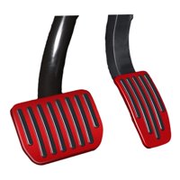 Magideal - Cubiertas De Pedal Del Acelerador De Freno Automotriz Almohadillas Del Pedal Del Auto Cubiertas De Reposapiés No Deslizantes Munas De Decoración Para Rojo