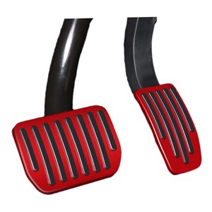 Magideal - Cubiertas De Pedal Del Acelerador De Freno Automotriz Almohadillas Del Pedal Del Auto Cubiertas De Reposapiés No Deslizantes Munas De Decoración Para Rojo