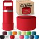 thumbnail image 1 of Funda de silicona roja para botellas Yeti 12 oz y 18 oz – Jmoe USA, 1 of 7