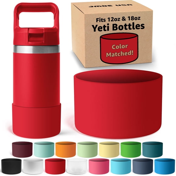 Funda de silicona roja para botellas Yeti 12 oz y 18 oz – Jmoe USA