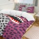 thumbnail image 1 of White Pink Leopard Bape Shake Camo Comforter Set Soft 3 Pcs Twin Bedding Sets Thicken for All Season, 1 of 5