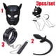 thumbnail image 1 of Strap Dog Tail Plug Bdsm Pet Roleplay Set Puppy Play Dog Hood Mask Party Mask Male Chest Harness Pup Neck Collar Sex Toys Kits, 1 of 3
