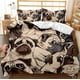 thumbnail image 1 of Colored Animal Pug Dog Pet Quilt Duvet Cover Set Bed Linen Super 3-Piece Bedding Set, 1 of 5
