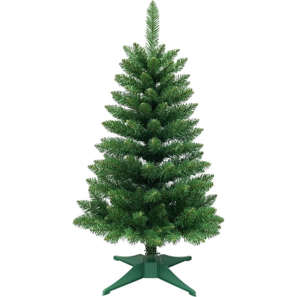 Árbol de Navidad artificial pequeño de 3 pies para mesa, decoración verde