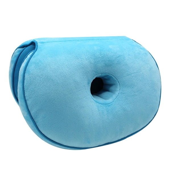 Cojín De Asiento De Espuma Viscoelástica, Anillo De Donut, Almohada Para Aliviar El Dolor, Soporte Para La Espalda, Para El Hogar, Azul