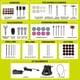thumbnail image 4 of Kit de herramientas rotativas SnapFresh, 12 V, inalámbrico, 7 velocidades con más de 80 ACC, 4 of 9