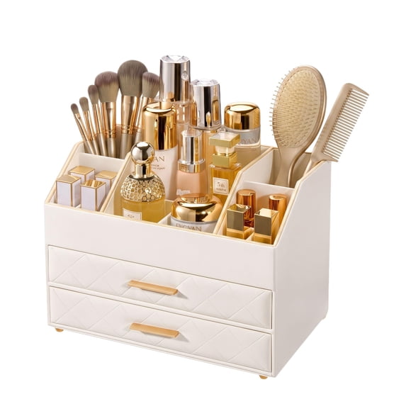 Caddy Lolalet de 3 capas en cuero sintético PU color beige