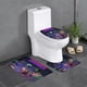 thumbnail image 1 of Los Doomies Juego de 3 alfombras de baño de coral fleece: tapete de baño + alfombra de inodoro en forma de U + funda de tapa de inodoro en forma de O, 1 of 6