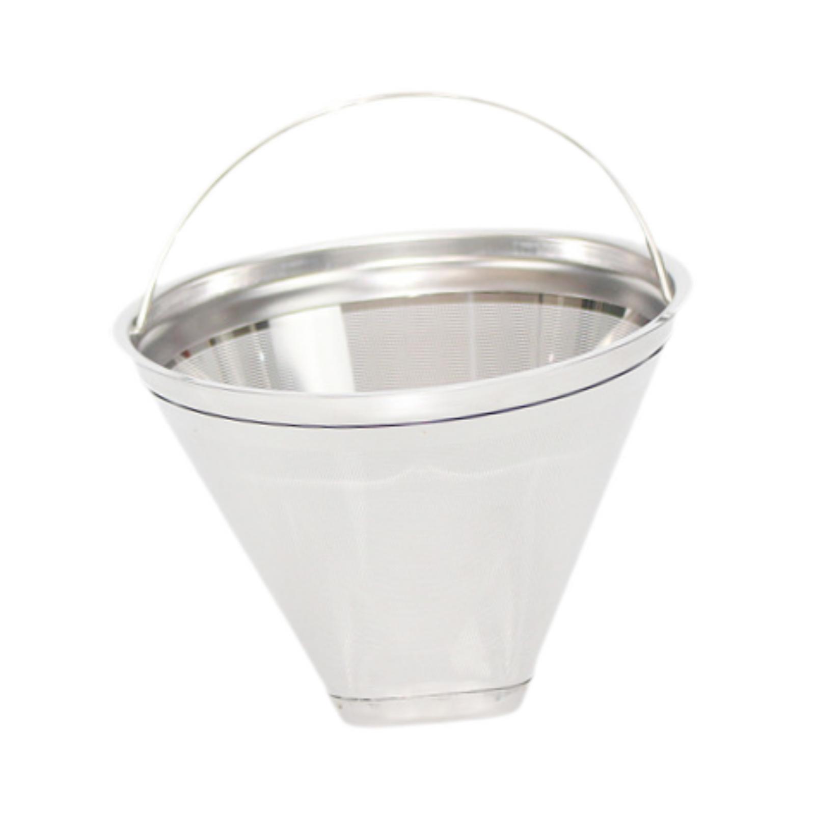 Magideal - Filtro De Café Permanente, Filtro De Cono De Café De Acero Inoxidable 304, Filtro Para Máquina De Café Doméstico, Pieza De Repuesto, Filtro De Cono De Diámetro 120 Mm