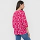 thumbnail image 2 of Blusa Mujer Cuello V Manga Globo Rosado Print Corona, 2 of 5