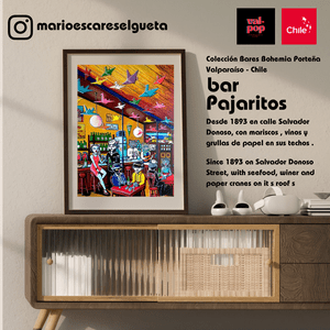 Val-Pop Ilustraciones - Colección Bares Bohemia Porteña : Bar Pajaritos