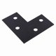 thumbnail image 1 of Plato de esquina Hampton Black Steel 15,24 x 15,24 x 0,32 cm, 1 of 1