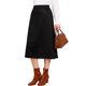 thumbnail image 4 of INSPIRE CHIC Falda Midi de Ante Sintético para Mujer Casual Otoño Invierno Falda Línea A - Diseño de Cintura Elástica de Moda XL Negro, 4 of 6