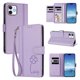 thumbnail image 2 of Funda Cartera Trébol para iPhone 12/12 Pro con Ranuras Tarjetas y Carga Inalámbrica Morado claro, 2 of 6