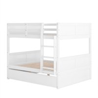 M&Ms - Full Over Full Bunk Bed With Twin Size Trundle, White ( Old Sku Lp000250Aak )