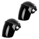 thumbnail image 3 of Protector de máscara facial de soldadura de 2 piezas, máscara facial de soldadura transparente ajustable ligera para protección en el lugar de trabajo Negro, 3 of 5