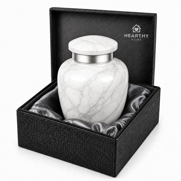 Urna Hearthy Home Pequeña 7 cm x 4 cm Acabado Mármol