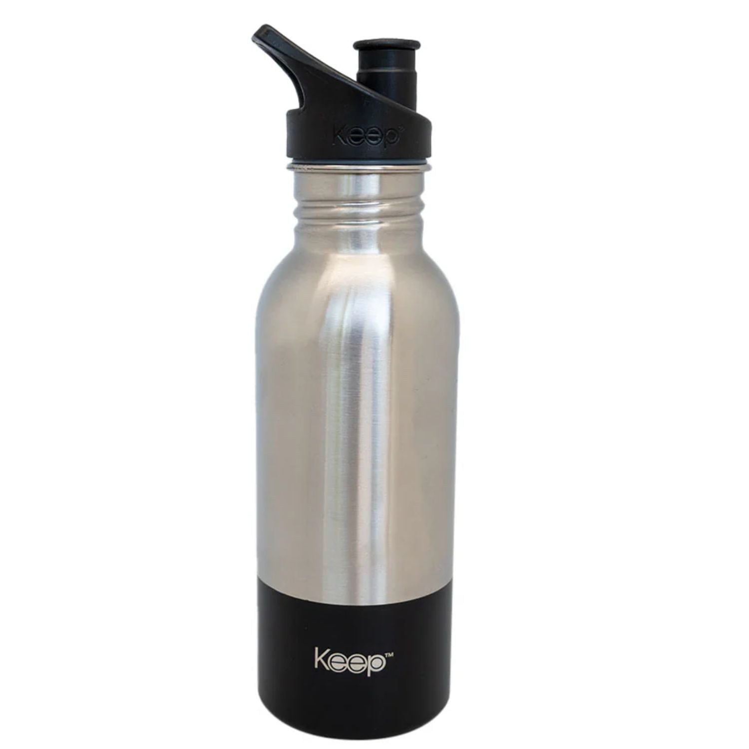 Botella Metálica Keep 600ml Acero Inoxidable Negro - Ps