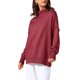 thumbnail image 4 of INSPIRE CHIC Mujeres Suéteres de Punto de Manga Larga Cuello Simulado Suelto Oversized Casual Tops 2025 2XL Vino Rojo, 4 of 6