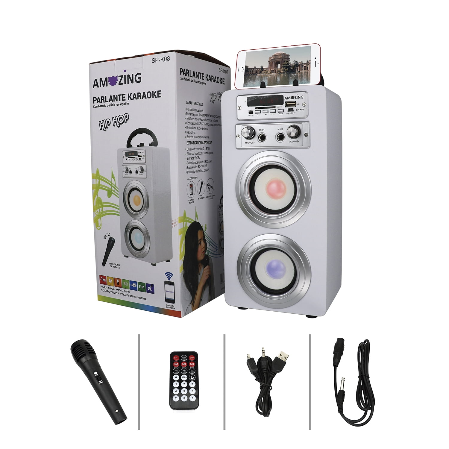 Amazing - Parlante Karaoke Bluetooth Sp-k08