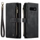 thumbnail image 1 of Wallet Case Artificial Leather Card Holder, Magnetic Kickstand & Zipper For Samsung Galaxy S23 S22 S21 S20 Ultra S21 FE S10 S9 S8 Plus Note 10 Note 20 Ultra, 1 of 3