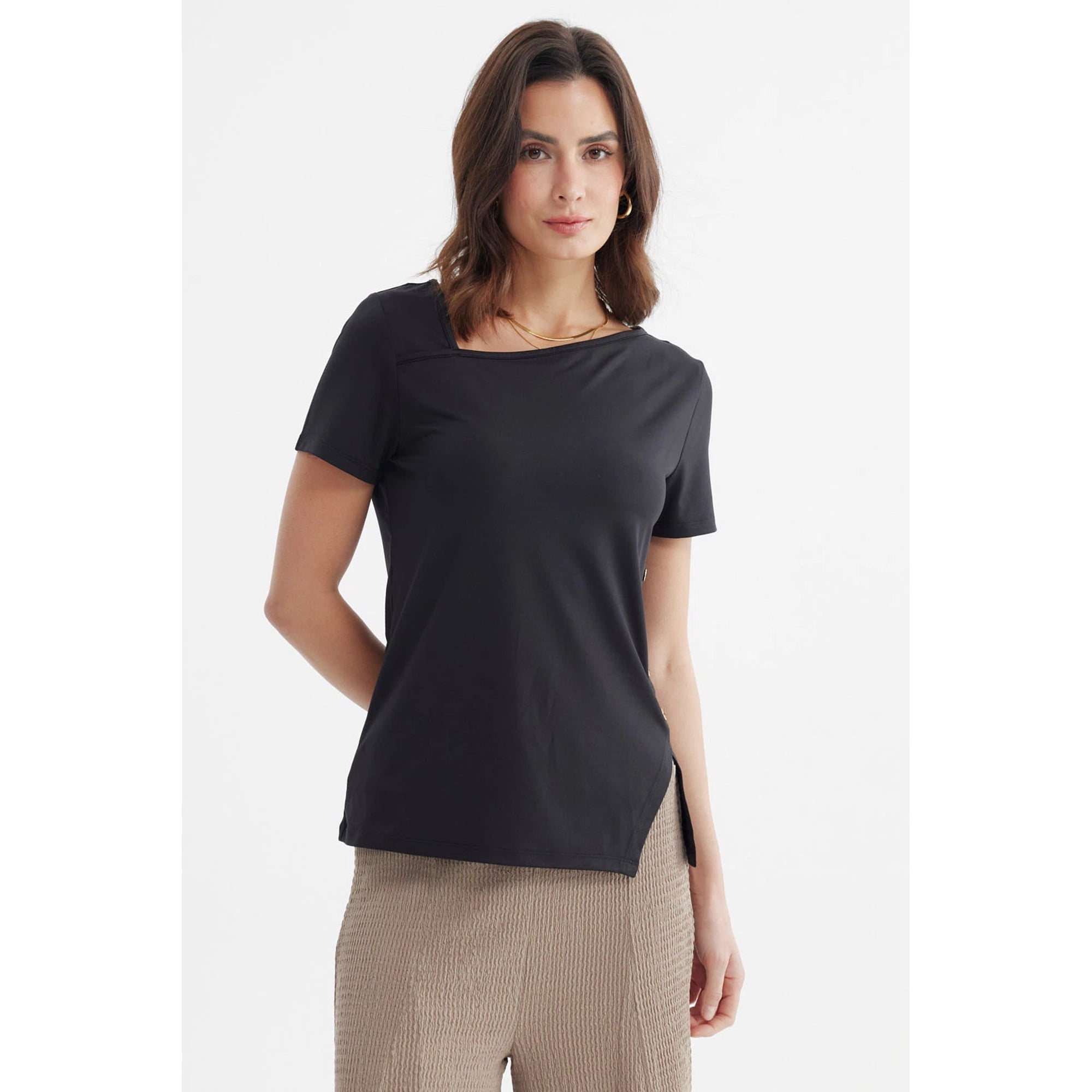 Fashionspark - Polera Mujer Asimétrico Negro - Lv