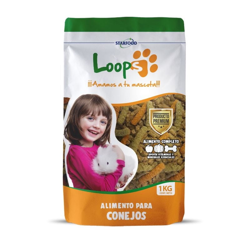 Alimento Para Conejos Bolsa 1 Kg Loops