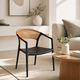 thumbnail image 5 of Silla Ratán Negra Moderna Con Brazos Para Comedor O Living, 5 of 8