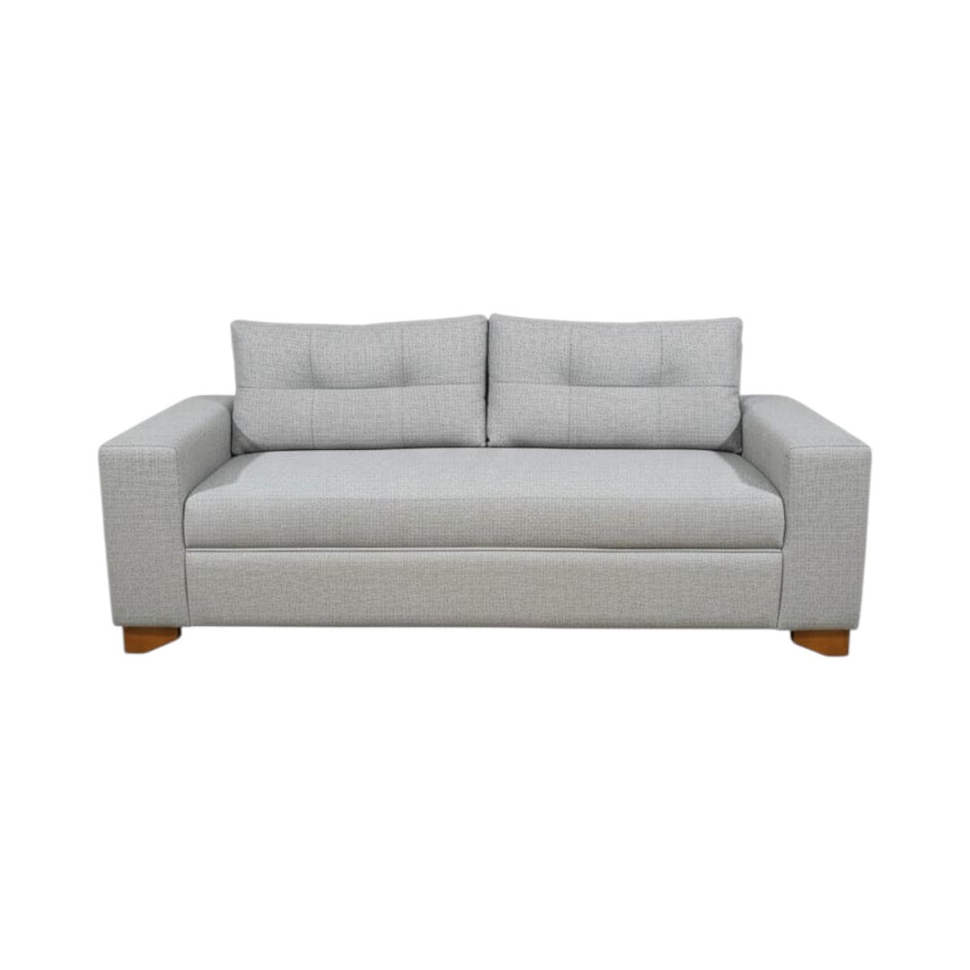 Diseños Valestrini - Sofa Paris Dos Cuerpos Lino Gris Claro
