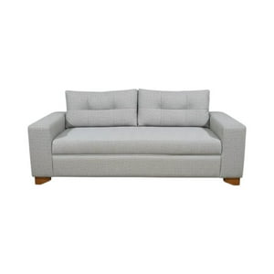 Diseños Valestrini - Sofa Paris Dos Cuerpos Lino Gris Claro