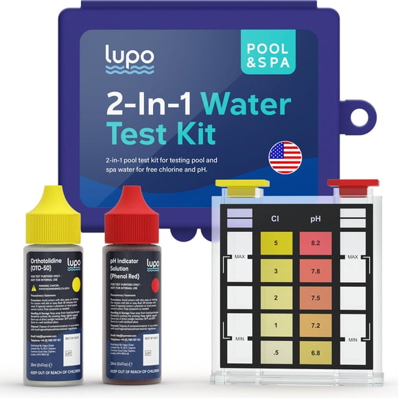 Kit de prueba para piscina Lupo Global 2 en 1 cloro y pH