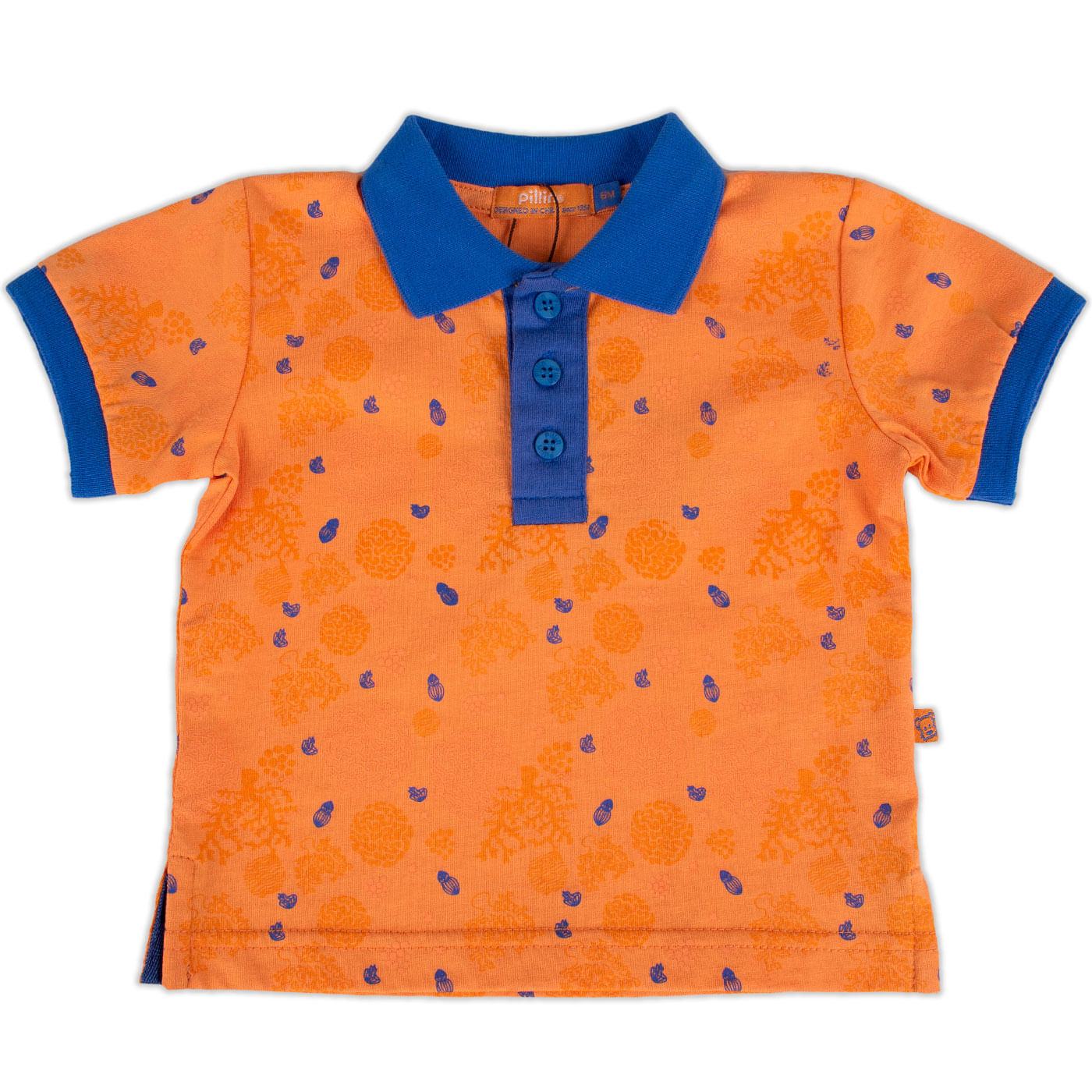 Polera Bebe Niño Naranjo Pillin
