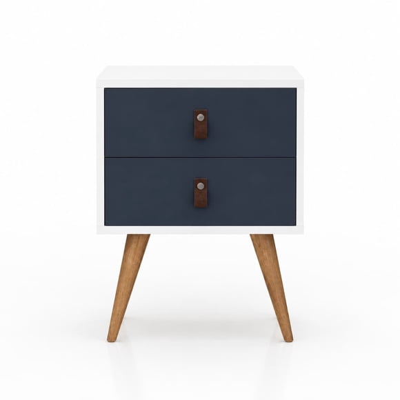 Velador 2 Niveles Woodline Azul Petroleo