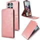 thumbnail image 1 of Funda tipo folio para Motorola Moto G56 5G con soporte magnético y protección para la cámara Oro rosa, 1 of 6