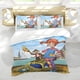 thumbnail image 5 of Pippi Calzaslargas Conjunto de sábanas temático, trío de piezas, cómodo y amigable con la piel, diseño único, regalo de decoración para el hogar para familiares, amigos y fans,173cm *218cm, 5 of 6