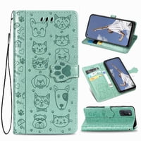 Funda Cartera Foxdock Para Oppo A52 / A72 / A92 , Flip Pu Con Relieve De Gatos Y Perros, Tarjetero Y Soporte