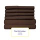 thumbnail image 4 of Juego de sábanas Sweet Home Collection 1500 Supreme Queen Brown, 4 of 7