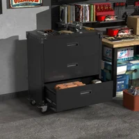 Recilock - Gabinete Metalico De Herramientas 3 Cajones Con Ruedas - Black Premium Tc-11