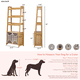thumbnail image 3 of Modern 2 IN 1 Dog Furniture Dog Crate Ladder Bookshelf, Tall Wood Display Shelf with Storage, Dog Kennel Bookcase for Small-sized Dogs up to 50lbs, 32.5"L, 3 of 3
